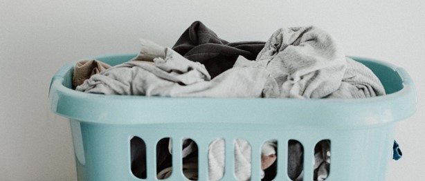 laundry basket full of clothes